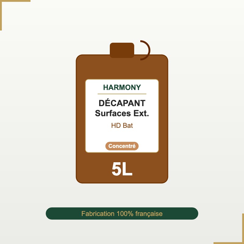DÉCAPANT Surfaces Extérieures Bâtiment HD 5L — Décapant façade et terrasse professionnel